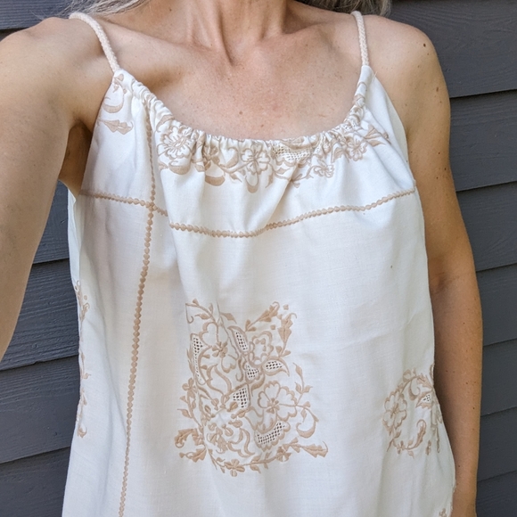 VINTAGE TABLECLOTH swing top 1970's upcycled M - Picture 5 of 12